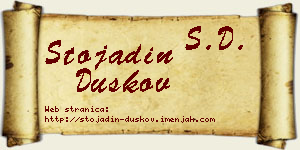 Stojadin Duškov vizit kartica